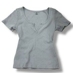 Brandy Melville Green Fitted Short Sleeve Tee